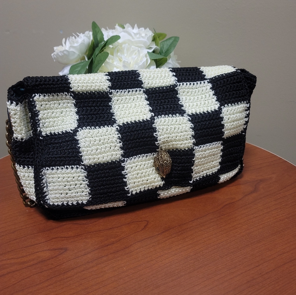 Large Kensington Crochet Shoulder Bag Kurt Geiger London - Picture 1 of 12